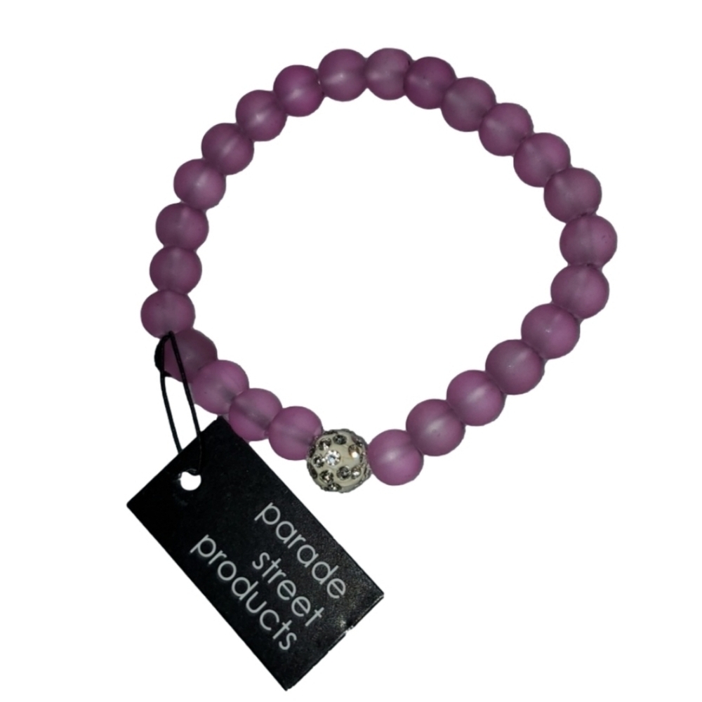 NWT Parade Street Products Purple Beaded Bracelet
